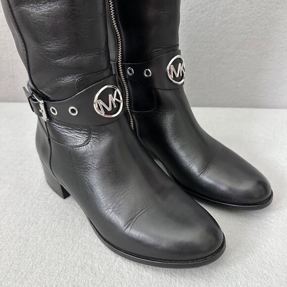 MICHAEL Michael Kors Women’s Heather Leather Almond Toe Tall Riding Boots Size 6 - Picture 5 of 16
